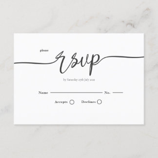 Invitación Postcard RSVP - Elegante