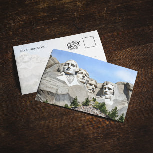 Invitación Postcarta de acuarela Mount Rushmore