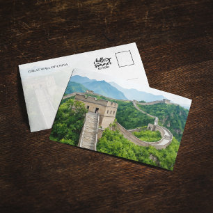 Invitación Postcarta de la Gran Muralla China