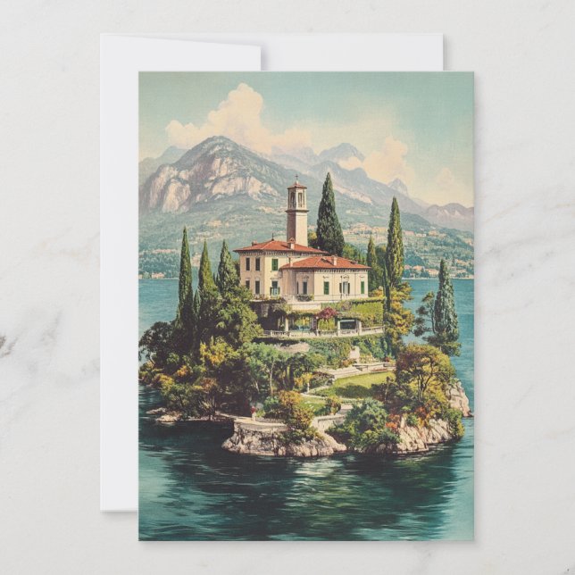 Invitación Postcarta de viaje de la época de Toscana (Anverso)