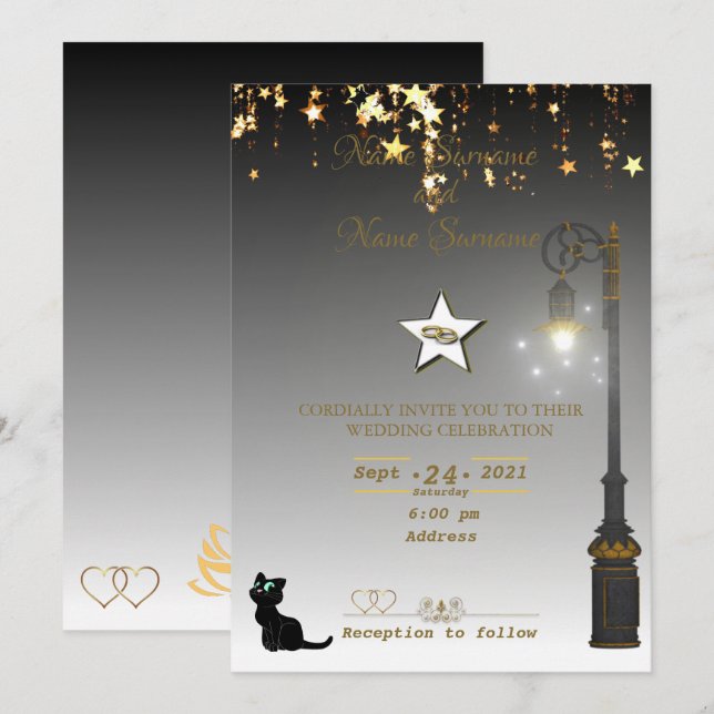 Invitación Poste de luz (Anverso / Reverso)