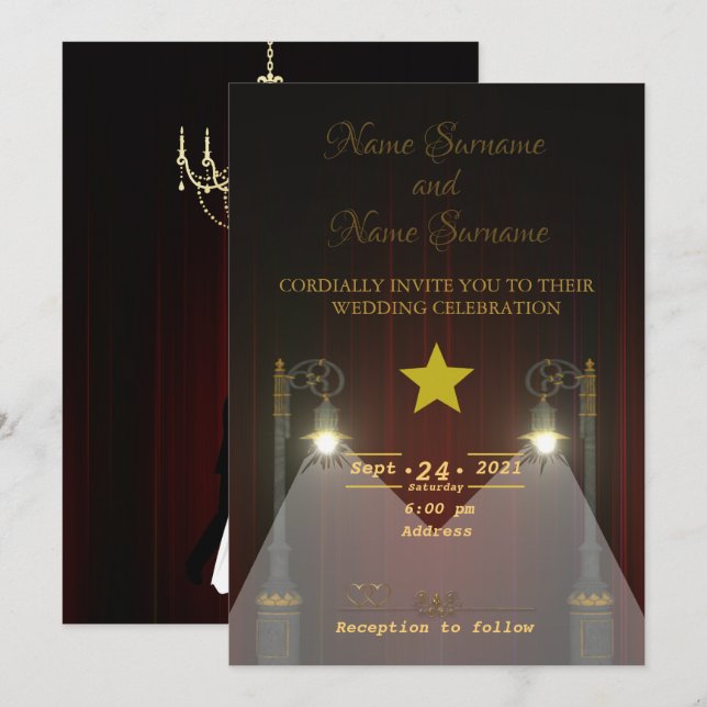 Invitación Poste luminoso (Anverso / Reverso)