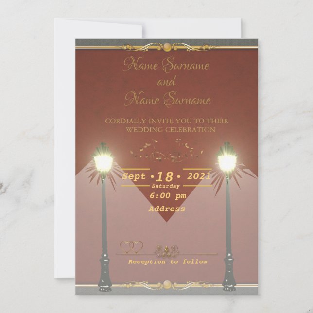 Invitación Poste luminoso (Anverso)