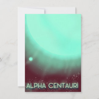 Invitación Poster de arte espacial Alpha Centauri