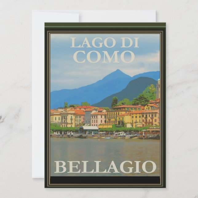Invitación Poster de Bellagio Italia (Anverso)