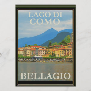 Invitación Poster de Bellagio Italia