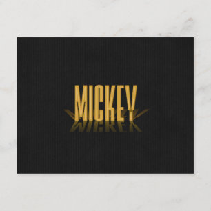 Invitación Poster de cine retro personalizado Mickey Gold