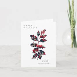 Invitación Poster de esperanza moderna Holly Berry Navidades 