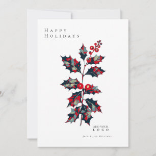 Invitación Poster de esperanza moderna Holly Berry Navidades 