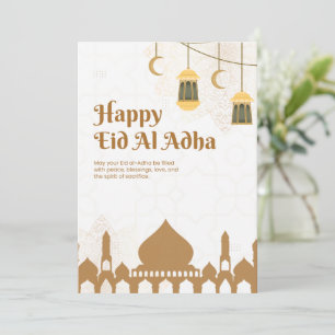 Invitación Póster de felicitaciones elegante para Eid Al-Adha
