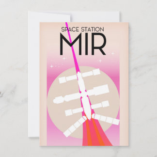 Invitación Póster de la estación espacial rusa MIR