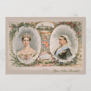 Invitación Poster de oro del jubileo de la reina Victoria