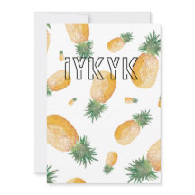 Póster de papel pintado decorativo de piña 'iykyk'