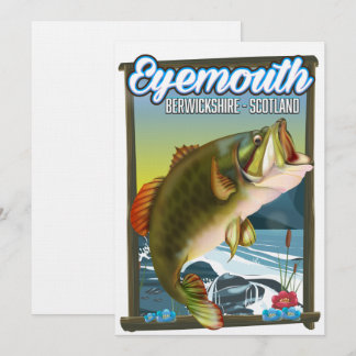 Invitación Póster de pesca de Eyemouth Berwickshire Escocia. 