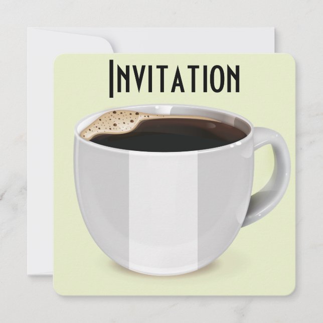 Invitación Poster de publicidad de café de época (Anverso)