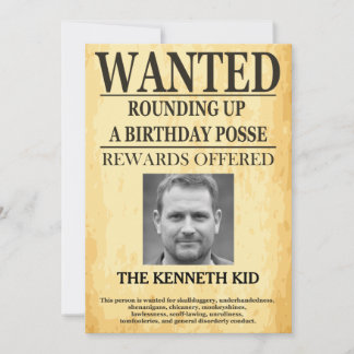 Invitación Póster de Se busca del Viejo Oeste 🤠 Cumpleaños 5