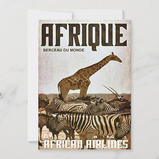 Invitación Poster de Turismo de África (Anverso)