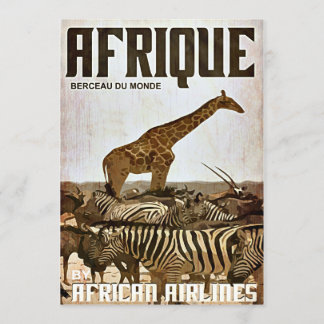 Invitación Poster de Turismo de África