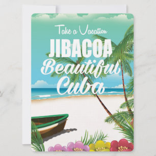 Invitación Póster de vacaciones de playa Jibacoa Cuba