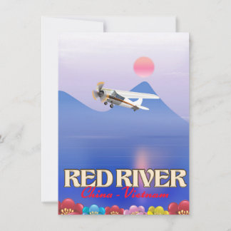 Invitación Poster de Vacaciones de Río Rojo en Camboya