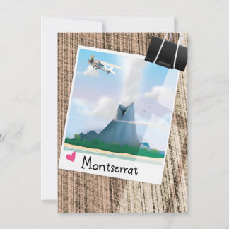 Invitación Póster de vacaciones del Volcán Montserrat.