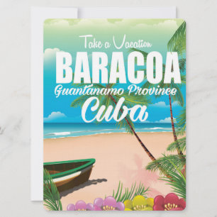 Invitación Póster de vacaciones en la playa Baracoa Guantánam