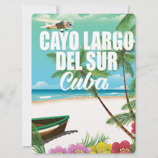 Invitación Poster de vacaciones en la playa de Cayo Largo del