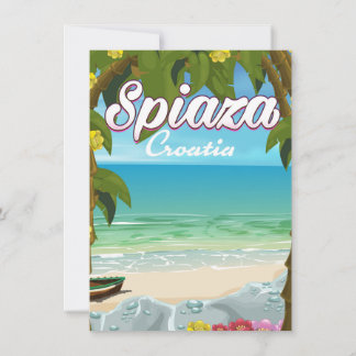 Invitación Póster de vacaciones en la playa Spiaza Croacia