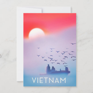 Invitación Póster de vacaciones sol de la tarde en Vietnam