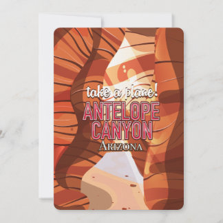 Invitación Póster de viaje al Cañón del Antílope Arizona.