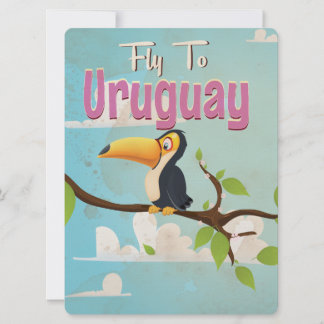 Invitación Póster de viaje antiguo de Uruguay