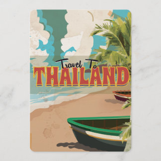 Invitación Póster de viaje de boda en Tailandia