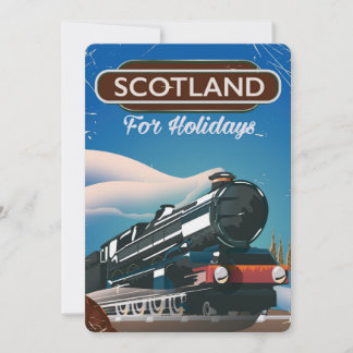 Invitación Póster de viaje de locomotora de Escocia