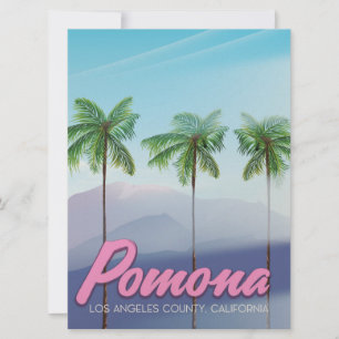 Invitación Póster de viaje de Pomona, California EE. UU.