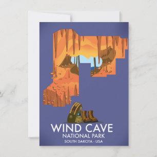 Invitación Póster de viaje de senderismo en el Parque Naciona