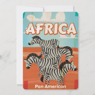 Invitación Póster de viaje vintage de África