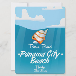 Invitación Póster de viaje vintage de Panama City Beach Flori