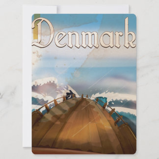 Invitación Poster de Viajes de la Vintage de Dinamarca