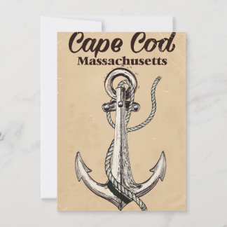 Invitación Poster de viajes de vintage de Cape Cod Massachuse