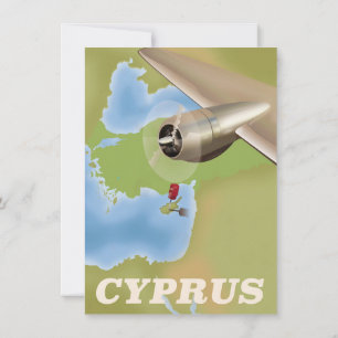 Invitación Poster de viajes de vintage de Chipre