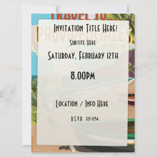 Invitación Poster de viajes en Providenciales