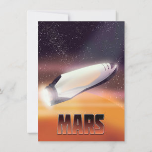Invitación Póster del espacio de Marte