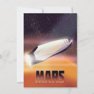 Invitación Póster del espacio de Marte