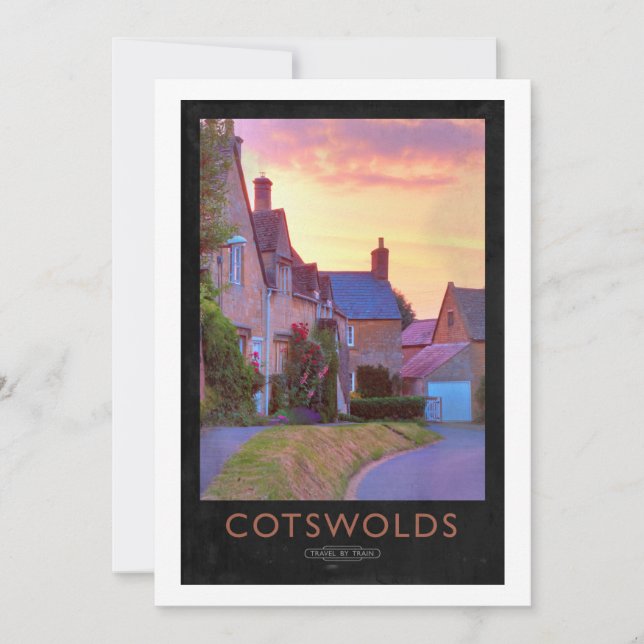 Invitación poster del Ferrocarril Cotswolds (Anverso)