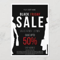 Poster negro del descuento de la venta de viernes