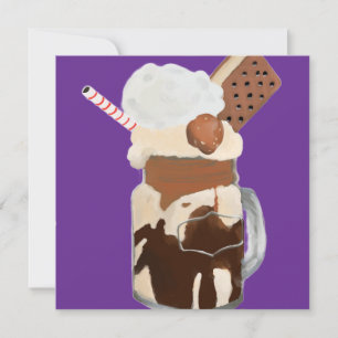 Invitación Postres Divertidos Helados Sundae