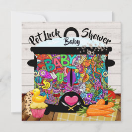 Invitación Pot Luck Baby Shower