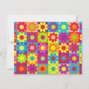Invitación Potencia de Flor Multicolor múltiple