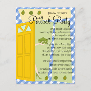 Invitación Potluck Fiesta