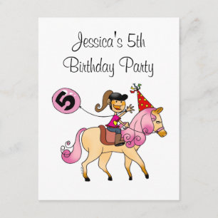 Invitación Potro lindo y 5to fiesta del chica del cumpleaños